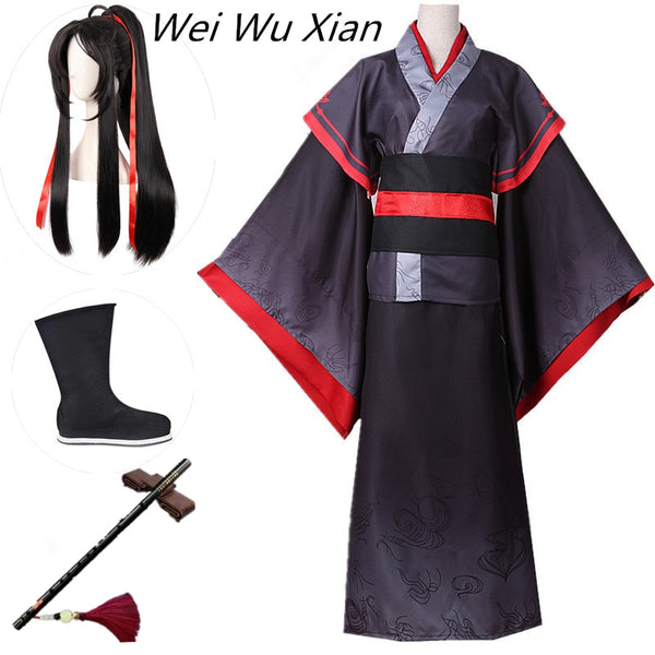 Wei Wuxian Cosplay Mo Xuanyu Costume Anime Grandmaster of Demonic Cultivation Cosplay Mo Dao Zu Shi Costume & wigs & shoes