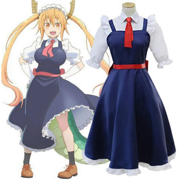 Miss Kobayashi's Dragon Maid Cosplay Costume Tohru Kobayashi San Chi No Maid Dragon Cosplay Tohru Horn Tail