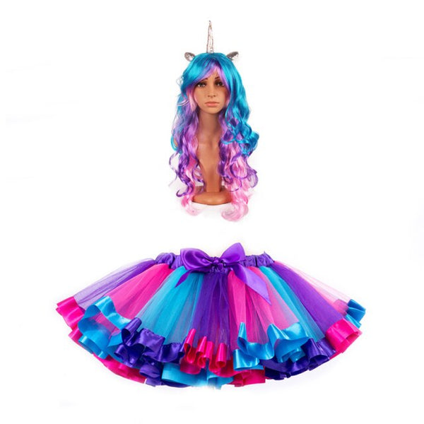 Carneval Party Skirt can add Kids Unicornrn Headband Wing Animal Cosplay Children New Years Pony Costume for Girls