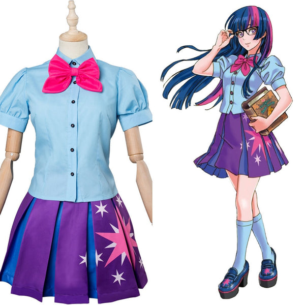 Cosplay Ponyny Twilightht Sparklele costume School Uniform Role playing kids adult cosplay costume halloween carnival custom made
