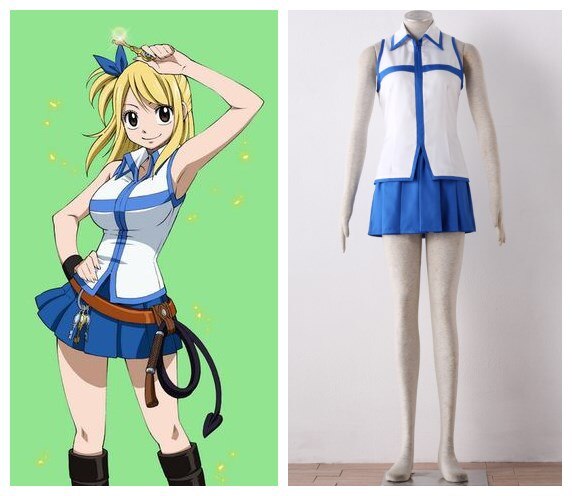 Fairy cos Tail Lucy Heartphilia outfit cosplay costume
