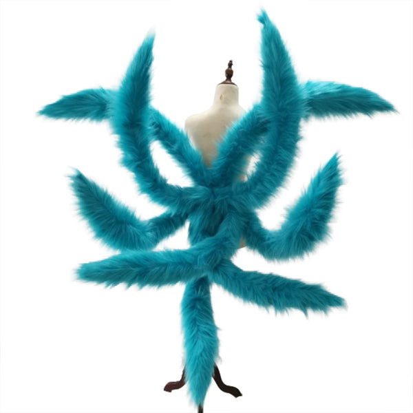 LOLs Spiritit Blossom Ahriri Cosplay Tails Sexy Fox Nine Tailed Upgraded Transform-model Plush Tail 85CM Accessories Prop For Women