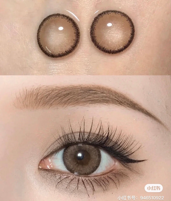 Mochi braune farbige Kontaktlinsen für Augen weiche Kontaktlinsen Make-up große Schönheitspupille 2pcs/pair Myopie mit Sehstärke