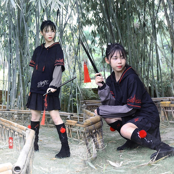 Anime Wei WuXain Grandmaster of Demonic Cultivation Cosplay Embroidered sweater skirt Anime Mo Dao Zu Shi cosplay Costume