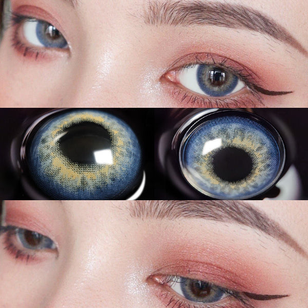 2021 NEU Farbige Kontaktlinsen Mode Blaue Kontaktlinsen Make-up-Linse Kurzsichtigkeitsgrad Schöne Pupillen-Kosmetiklinse