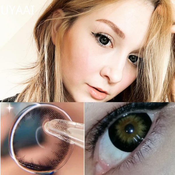 2 teile/paar BEAUTY EYE Farbige Kontaktlinsen Kosmetische Kontaktlinsen Augenfarbe Schwarze Linsen Natürliche Farblinse