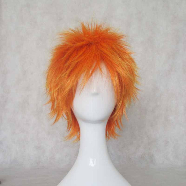 Japanese Anime BLEACHes Kurosaki/ichigo Wig Mens Sasuke Uchiha/Cosplay orange Hair wig Comic-con Irie Shouichi wig+ Wig Cap