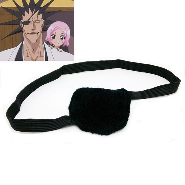 Anime Bleaches Cotton Eyepatch Black Eye Mask Cosplay Accessories for Zarakiki Kenpachihi With Elastic Band