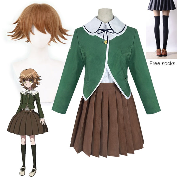 Kumama Chihiroro Fujisakiki Cosplay Costume Danganronpapa Fujisakiki Cosplay Wig Women's JK Uniforms Suit