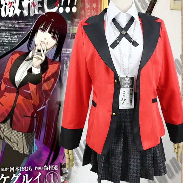 7pcs Full Set JP Anime Kakeguruiui Cosplay Costume Halloween Jabamimi Yumekoko Cosplay Costume Igarashihi Sayakaka COSPLAY school uniform