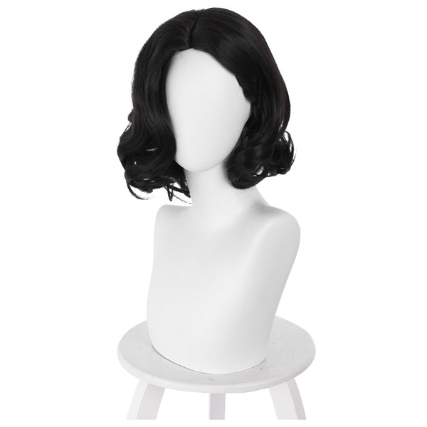 Evil Lady Dimitrescu Cosplay Wig Black Short Hair Heat Resistant Synthetic Hair Party Wigs