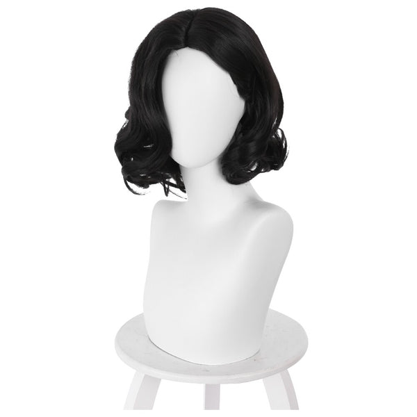 Evil oh Lady Dimitrescucu Cosplay Wig Black Short Hair Heat Resistant Synthetic Hair Party Wigs