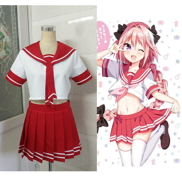 Anime Fate/Apocrypha Servant Astolfo Cosplay Costumes Women Sexy Sailor Suit