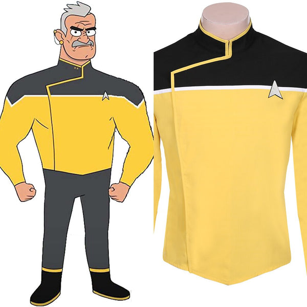 Star Cosplay Trek Cosplay Costume Lower Decks Uniform Men Coat Yellow Jacket Halloween Carnival Costume men autumn clothes