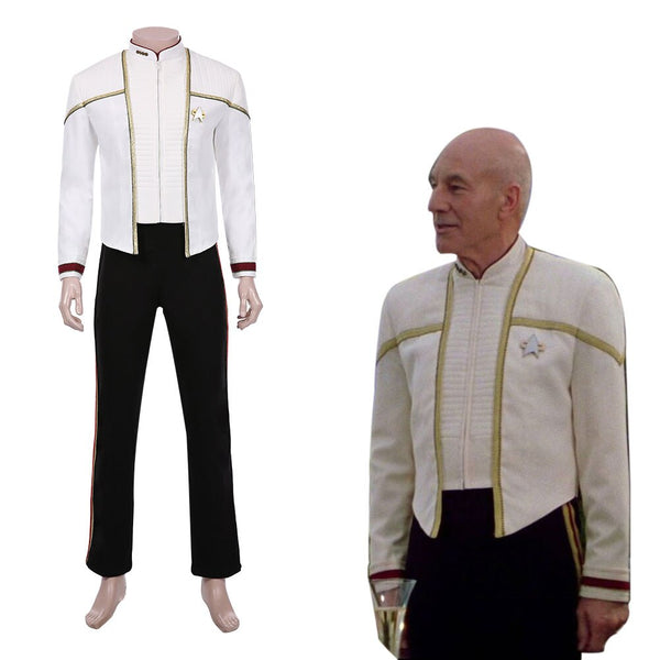 Star Cosplay Trek Jean Luc Picard Cosplay Costume Jacket Pants Outfits Halloween Christmas Custom Made men summer clothes