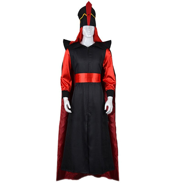 Die Wunderlampe Aladdin Jafar Cosplay Kostüm Outfits Zauberer Jafar Robe Rollenspiel Halloween-Kostüm für Erwachsene