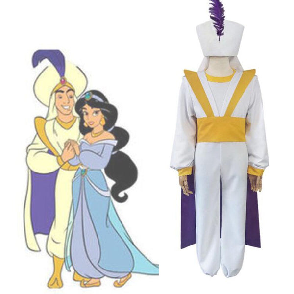 Aladdin und die Wunderlampe Cosplay Kostüm Prinz Männer Aladdin Kostüm Männer Karneval Halloween Kostüme Kleidung