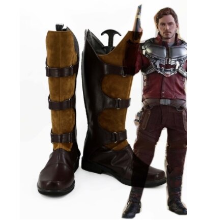 Guardians Cosplay Galaxy Star Lord Peter Jason Quill Cosplay Shoes Boots Custom-Made Halloween Carnival Shoes