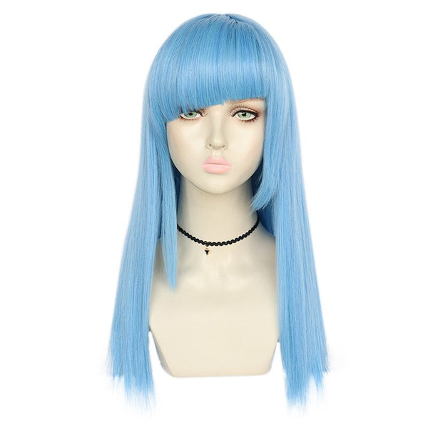 Anime Jujutsusu cos Kaisenen Miwawa Kasumimi Cosplay Wig Woman Blue Long Straight Hair Halloween Carnival Party Costume Wigs