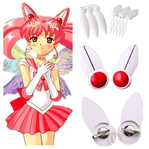 Anime Cosplay Sailor a Stars two size Tsukinono Usagigi Chibiusasa Cosplay White crown Headdress Prop