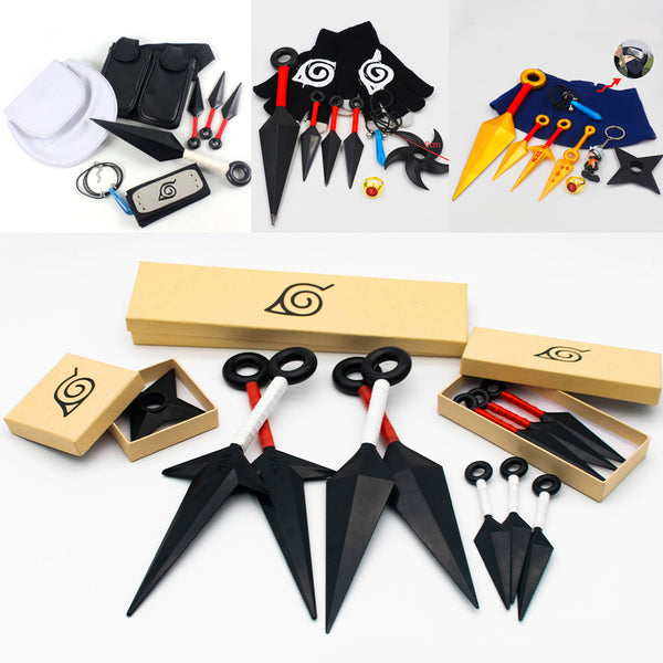 Anime weapon model cosplay props Uzumaki Cosplay Props Collections Plastic Kunai Shuriken/Ninja Figure Weapons Bags Toys Gift