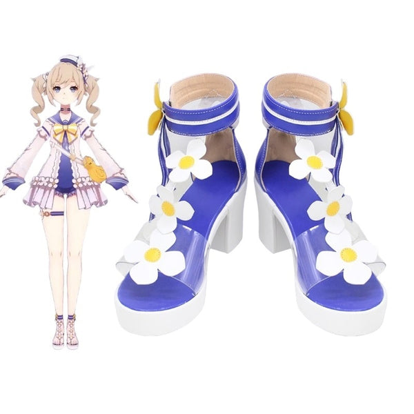 Genshing and Impacts Cosplay Shoes Barbarara Summertime Sparklele Cosplay Shoes Halloween Women Shoes