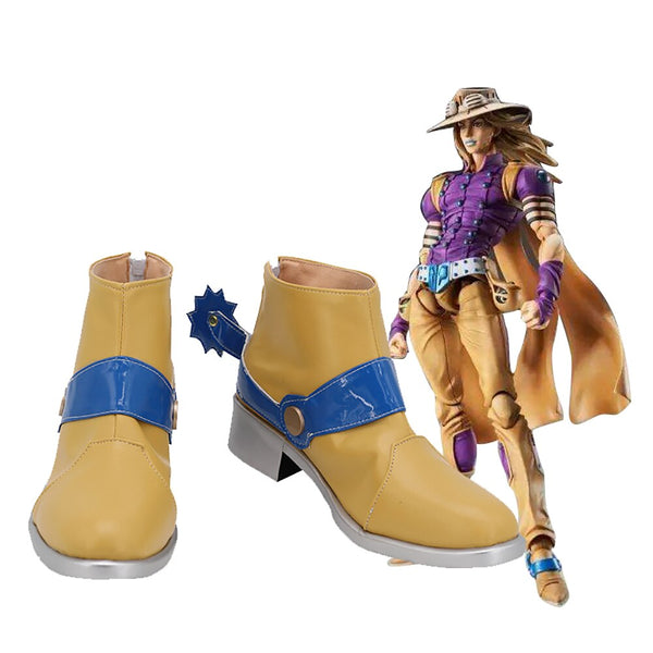 JoJo S Bizarre Adventure Steel Ball R Run Gyro Cosplay Zeppeli Shoes Leather Boots Custom Made Any Size for Unisex