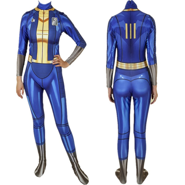 Fallout 4 Vault Suit Cosplay Costume Zentai Bodysuit Suit Jumpsuits Halloween