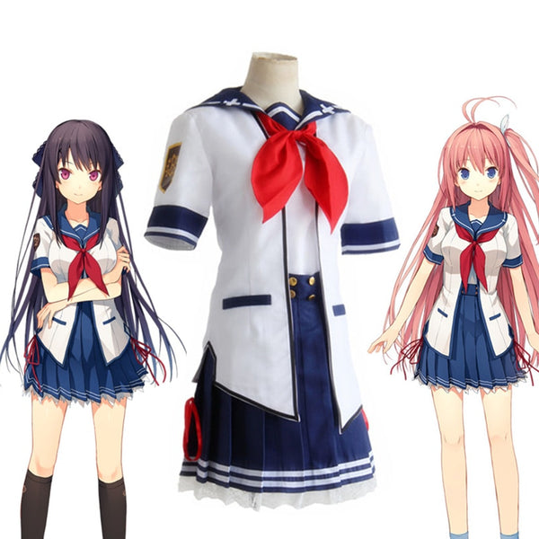 Ao no Kanatata no Four Rhythm Aokanana Cosplay Costume Four Rhythms Across the Blue Mashiroro Arisakaka Asukaka Kurashinana School Uniforms