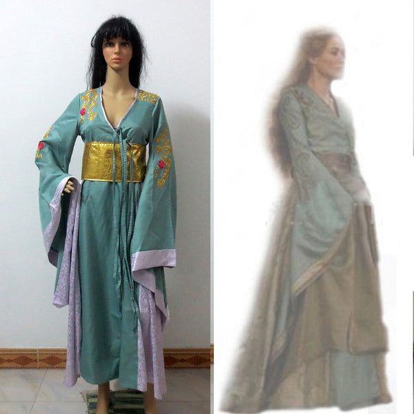 Movie Cerseiei Dress Lannisterer Green Daenerysys Cosplay Dothrakiki  Costume