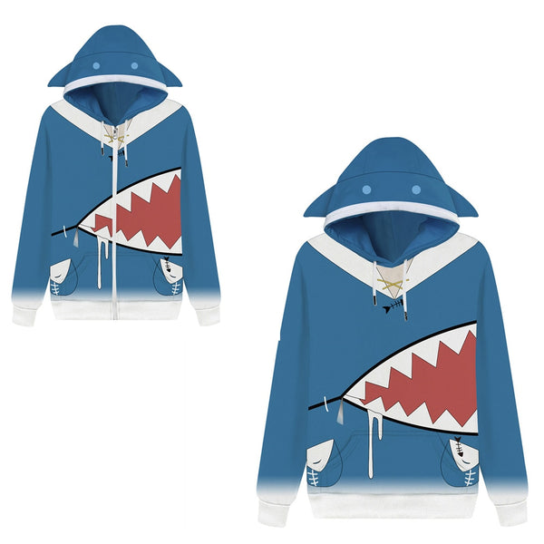 Hololiveve English VTuberer Gawrwr Gurara Cosplay Hoodie Sweatshirt Men Women Casual Streetwear Pullover Men Jacket Coat