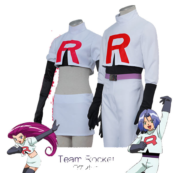 Cosplay Kostüm für Erwachsene Team Rocket Jessie Musashi James Kojirou Halloween Cosplay Kostüm Full Set Spiel Anime Zubehör