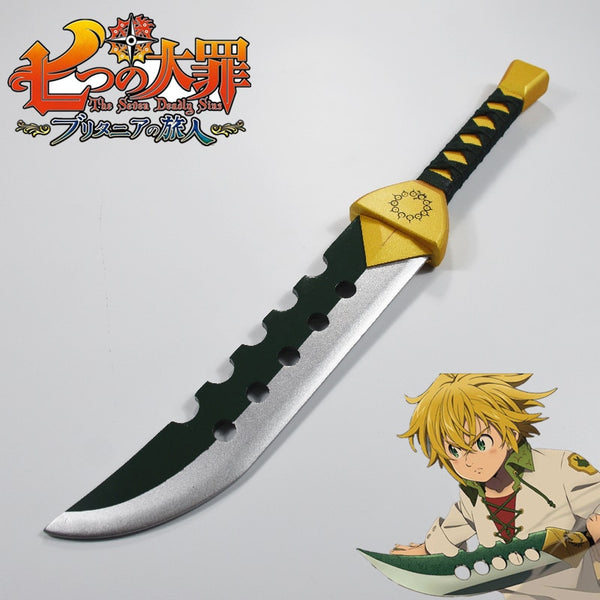 The Seven Deadly Sins Meliodas Demon Sword Knife Cosplay Replica Prop PVC Sword Weapons Child Adult Costume Party Toy Gift Props