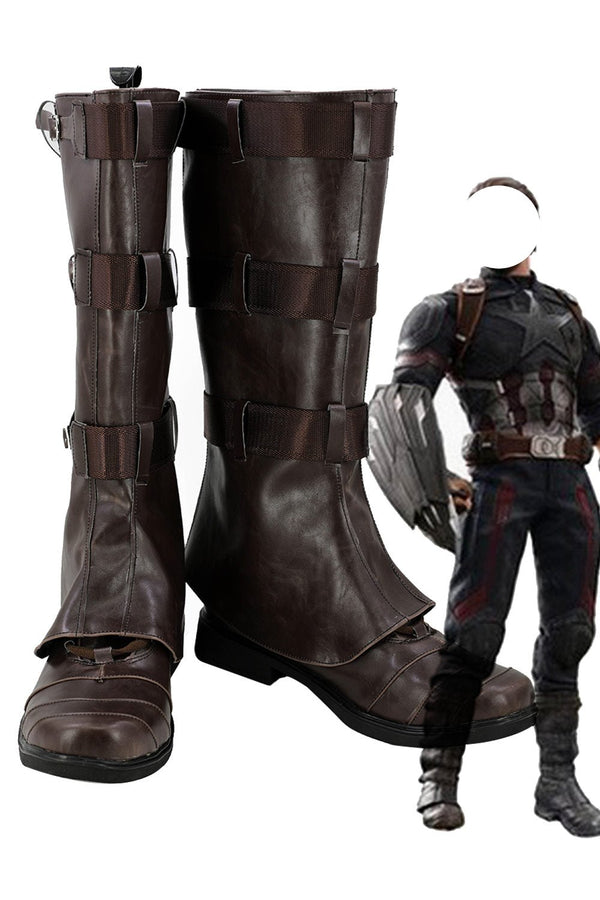 Captain Steves Man Rogers Boots Shoes Halloween Party Prop For Adult Men Boys