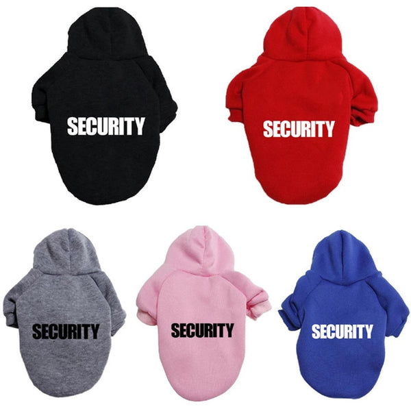 Security Dog Hoodie Winter Puppy Cat  Sweatershirt for Small Medium Large Pet Coat Jacket Bulldog Labrador chihuahua  Clothes