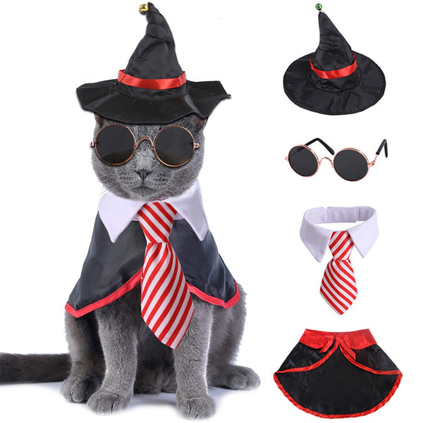 Pet Dog Funny Clothes Dogs Cosplay Costume Halloween Outfits With Wig Set Pet Cat Dog Festival Party Clothing