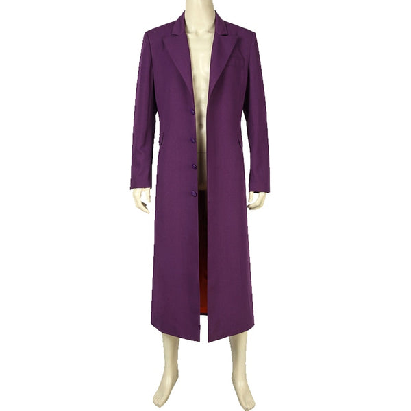 Adults Halloween Cosplay Arthurur Overcoat Jokers Dark Knightht Purple Jacket Coat Costume Jokers Outer Wear