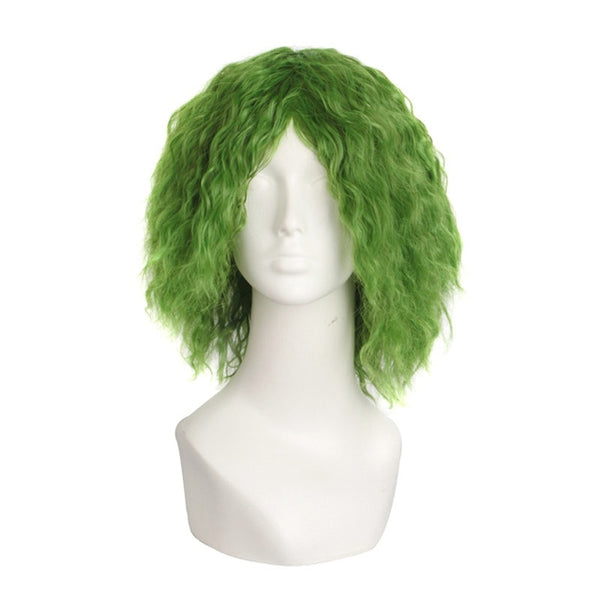 BatmanThe Dark Knight Comics Heath Ledger Joker Cosplay Wig Men Curly Green Heat Resistance Synthetic Hair Wigs
