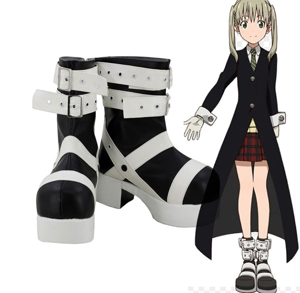 Soul Eater Maka Albarn Cosplay Boots High Heel Shoes Custom Made Anime Shoes Cosplay
