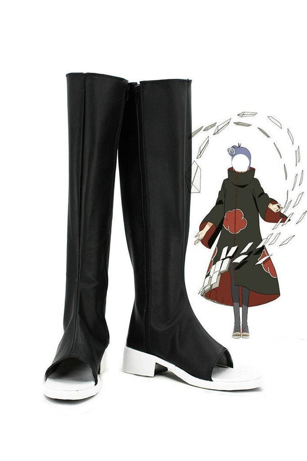 Custom Made Konanan Cosplay Boots Black Shoes for Unisex