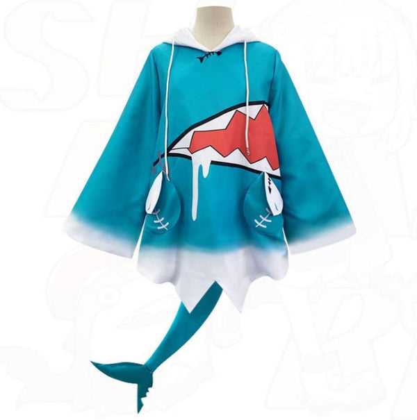 Hololiveve Gawrwr Gurara Cosplay Costumes ENG Blue Shark Suits Dress