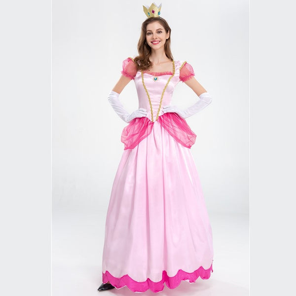 Halloween Sexy Women Super Ganmeme Pink Peachch Princess Cosplay Costume Carnival Party Aurorara Princess Fantasiaia Cosplay Dress