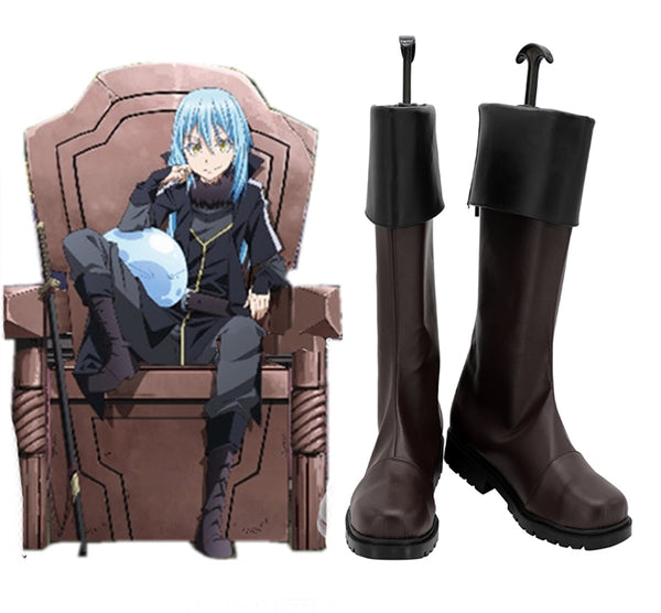 That Time I Got Reincarnated as a Slime Rimuru Tempest Great Demon Lord Brown Cosplay Boots Customized Shoes