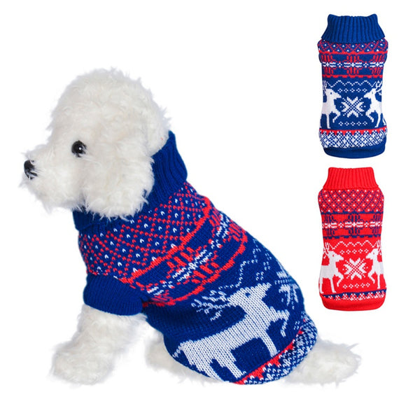 Winter-Hundepullover, kleine Hundekleidung, Welpenpullover für Haustier, Hund, Stricken, Häkeln, Weihnachten, Hundepullover, Dekoration