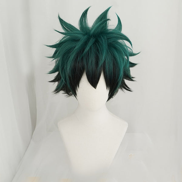 Gon cos Freecss/Cosplay Wig X-Hunter Gon Freaks Short Green Ombre Heat Resistant Synthetic Hair Wig + Wig Cap