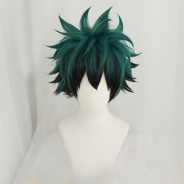Gonon cos Freecsscss Cosplay Wig X Hunters Gonon Freaksks Short Green Ombrere Heat Resistant Synthetic Hair Wig + Wig Cap