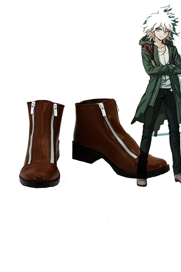 Danganronpapa Nagitoto Komaedada Shoes Cosplay 2 Goodbye Despairir Nagitoto Komaedada Cosplay Boots Brown Shoes Custom Made