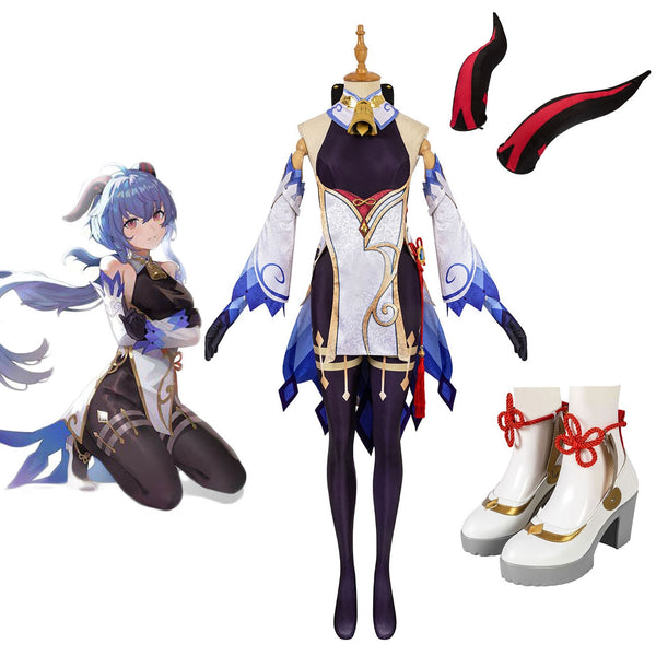 Hot Game Genshinin and Impact Ganyuyu Cosplay Costume Ganyuyu Sexy Dress Women Performance Outfit Props Custom Made