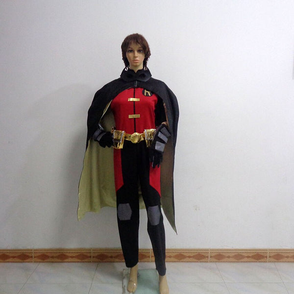 Superhero Red Robinin Damianan Waynene Cosplay Christmas Party Halloween Uniform Costume Customize Any Size