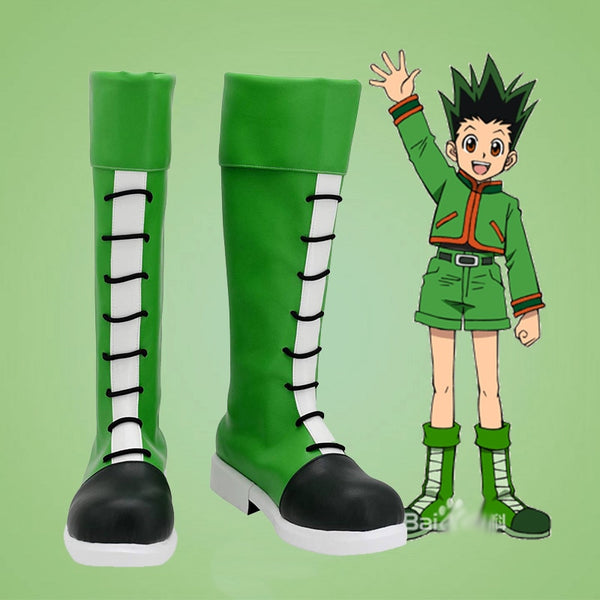 Anime Hunter X Hunter Gon Freecss Cosplay Kostüme Schuhe Stiefel Gon Perücken Anzüge Uniform für Party Customized Halloween Kostüme
